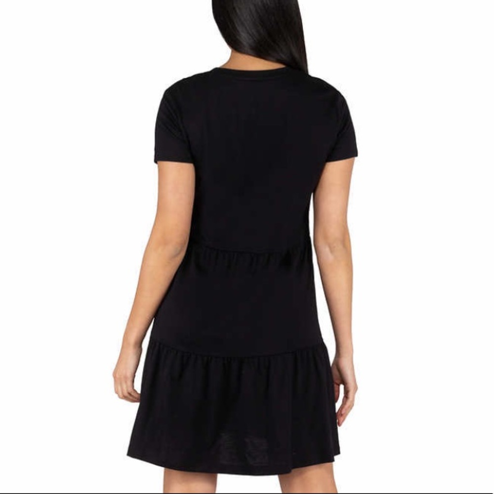 NWT XXL Nicole Miller Black Tiered Babydoll Dress - Picture 3 of 10